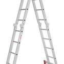 Четырёхсекционная алюминиевая многофункциональная лестница трансформер с помостом NV 2330