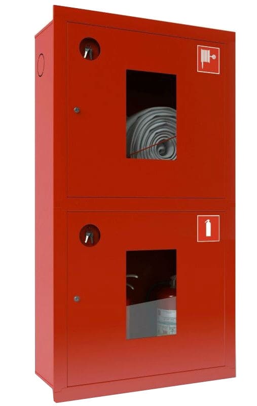 Шкаф для пожарного крана встроенный с окном - ШПК-320 ВОК